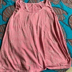 Sheer athletic tank top with tie back